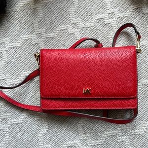 MK red crossbody bag